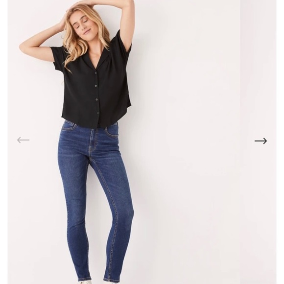 Frank and Oak Dark Wash Debbie Skinny Jean - Picture 1 of 4